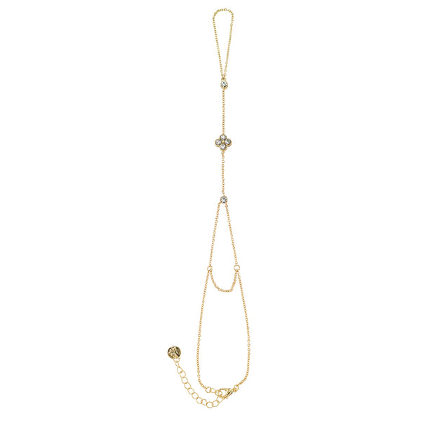 Crystal Clover 7.5'' Hand Chain - VivaLife Jewelry
