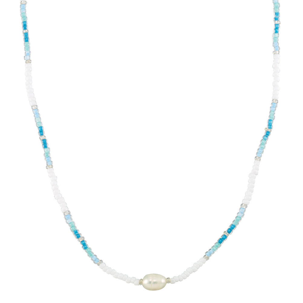 Station Seedbead & Freshwater Pearl Necklace