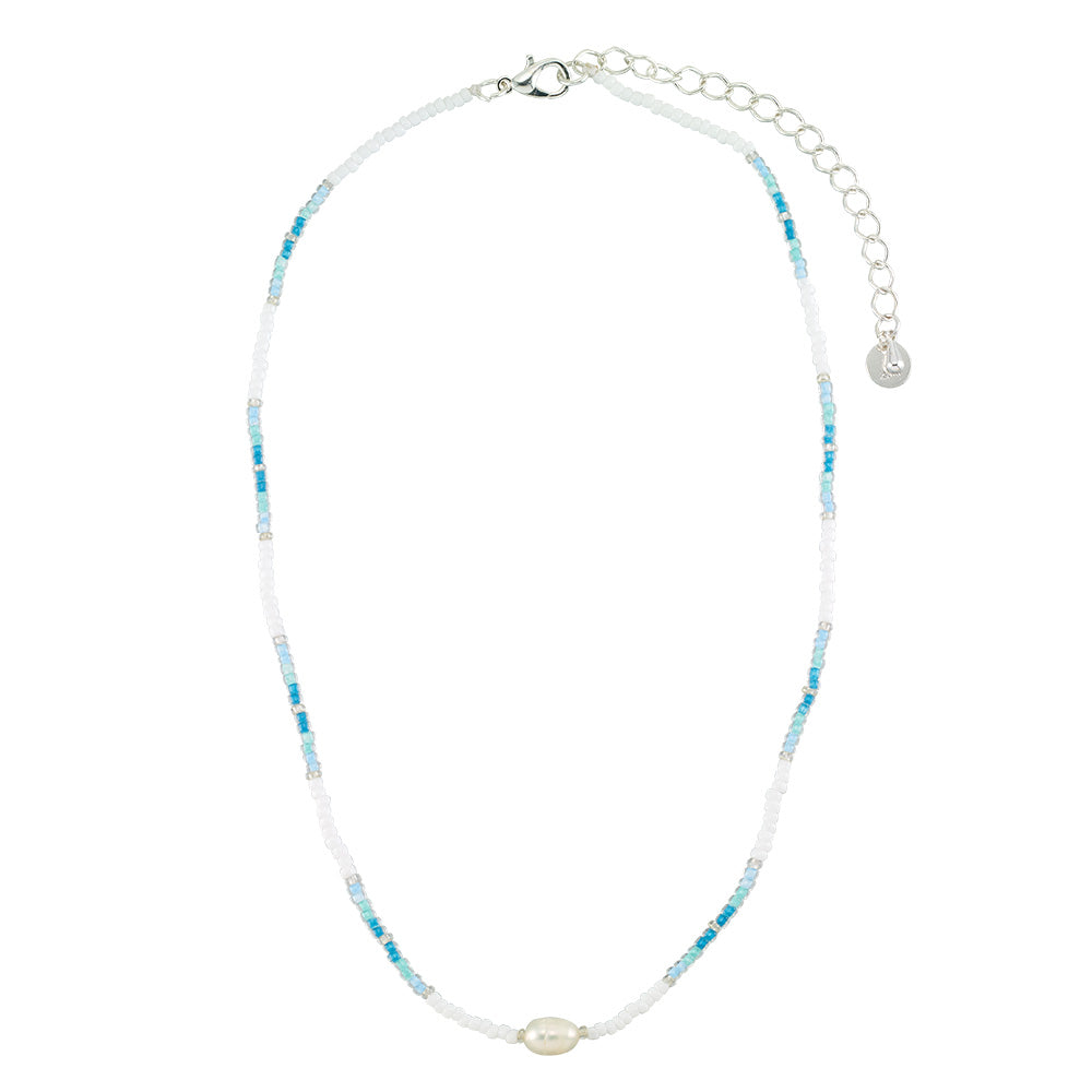 Station Seedbead & Freshwater Pearl Necklace