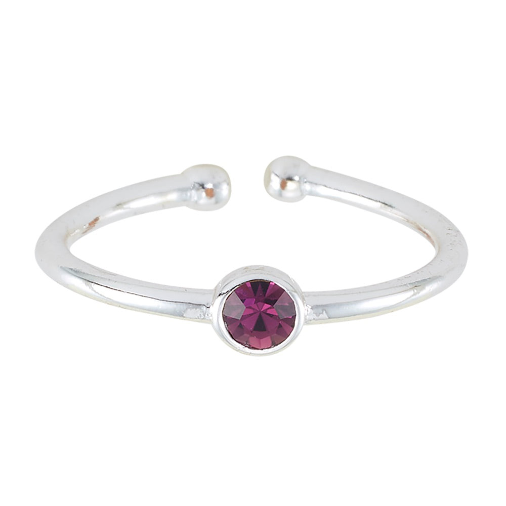 Adjustable Birthstone Ring