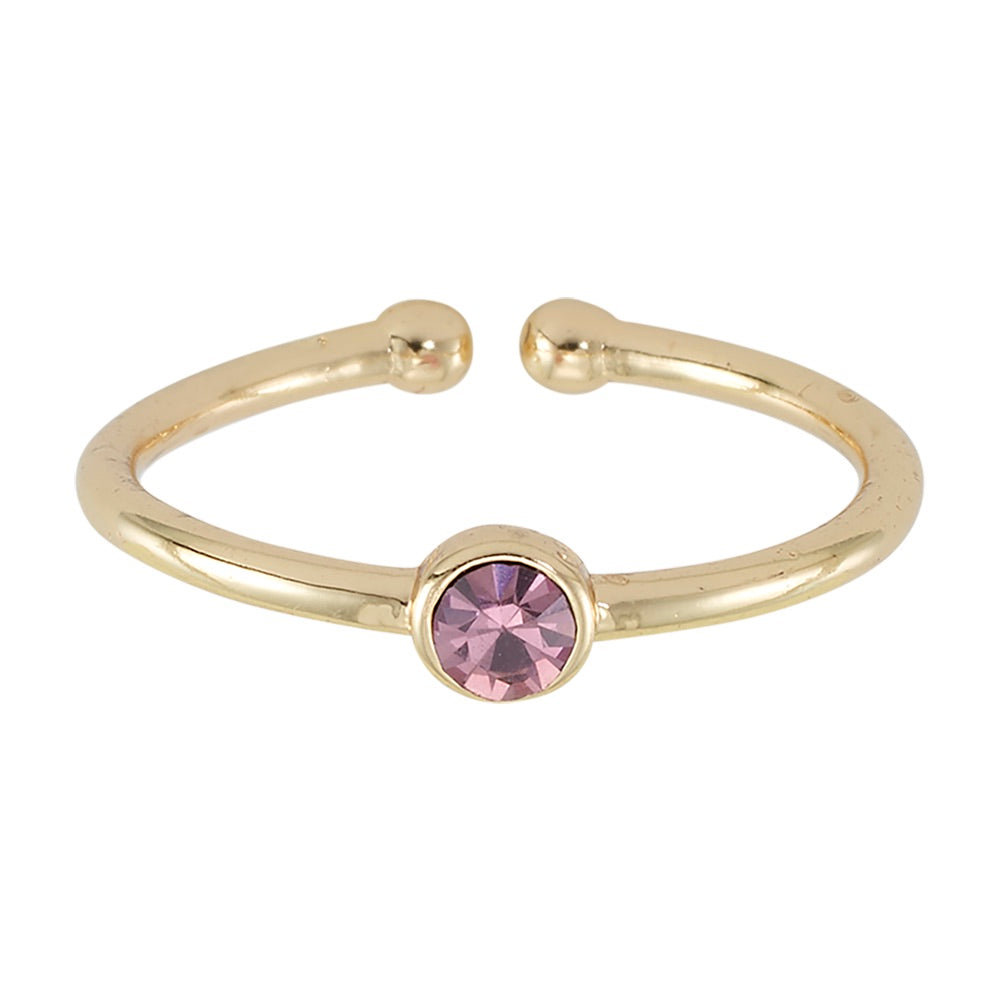 Adjustable Birthstone Ring