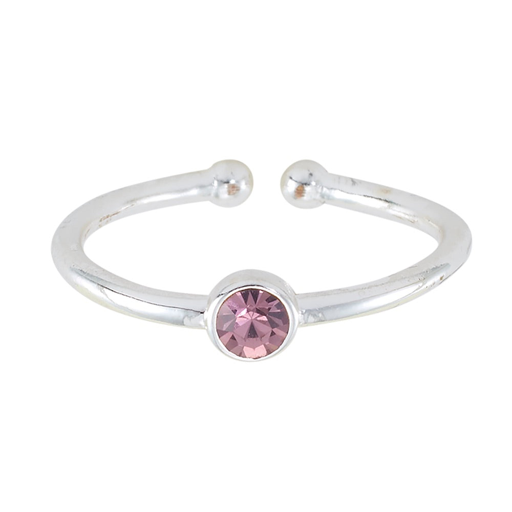 Adjustable Birthstone Ring