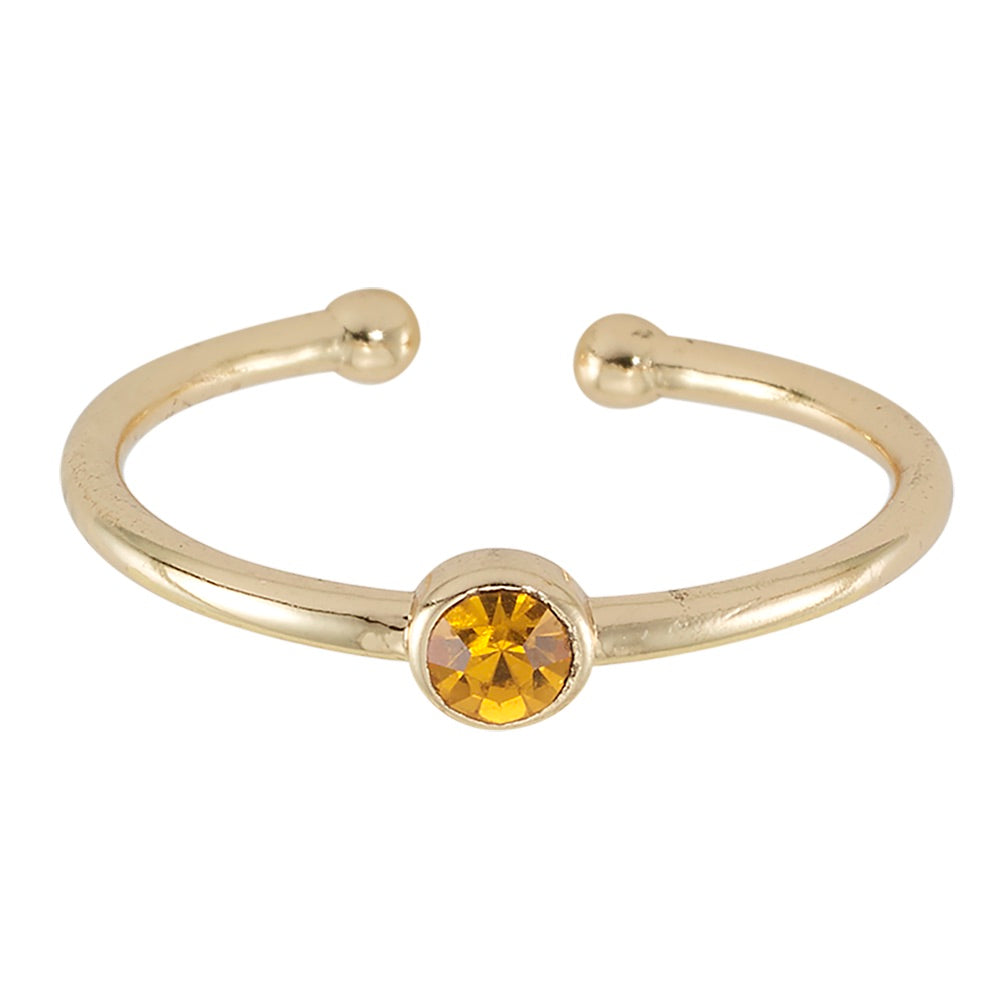 Adjustable Birthstone Ring