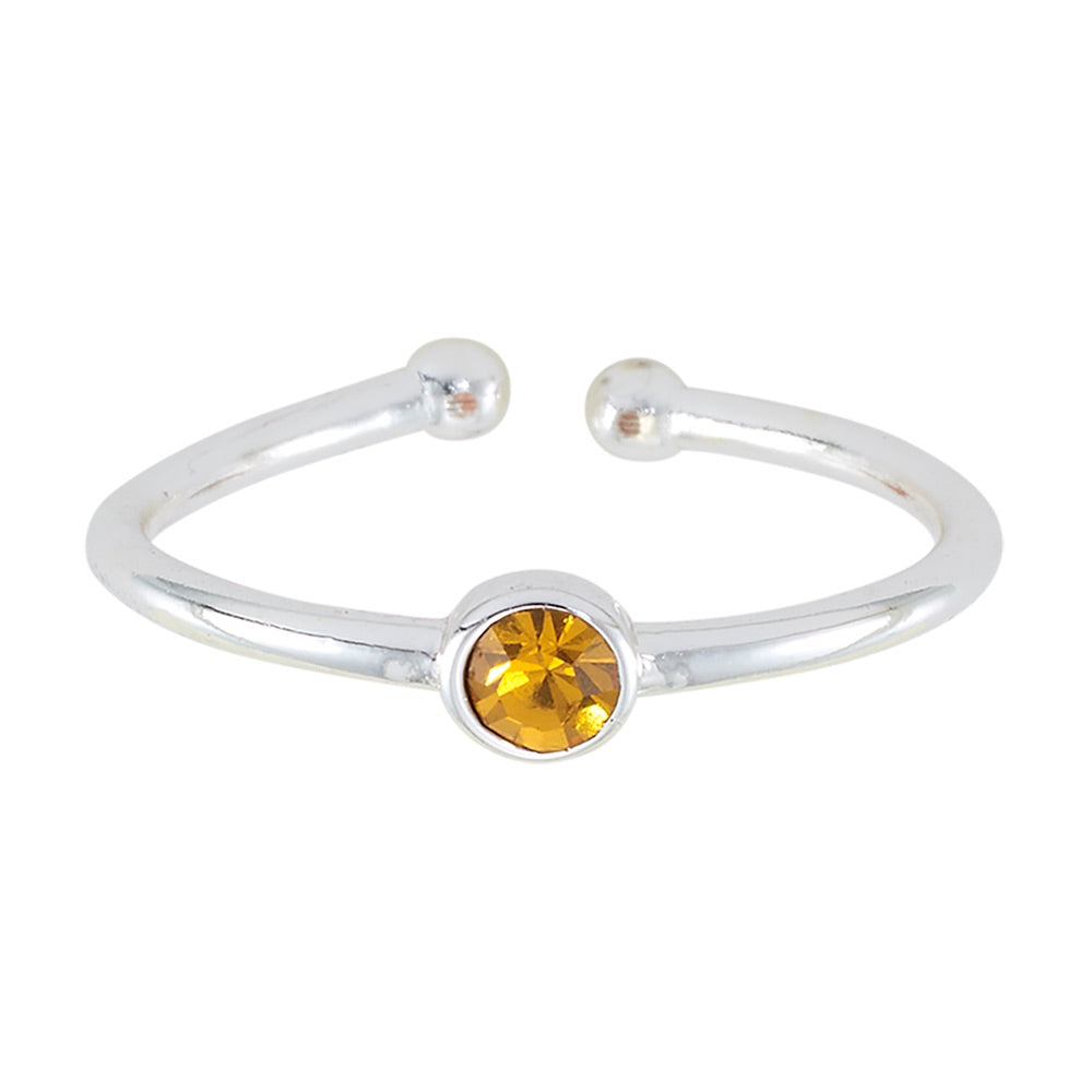 Adjustable Birthstone Ring