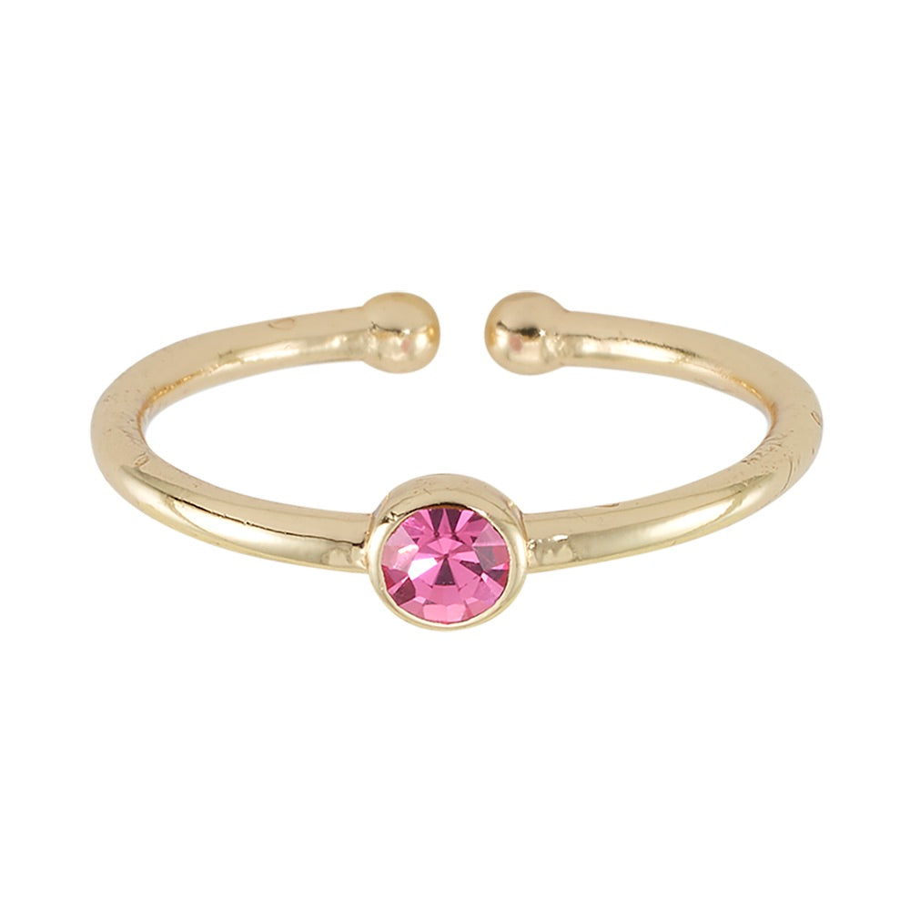 Adjustable Birthstone Ring