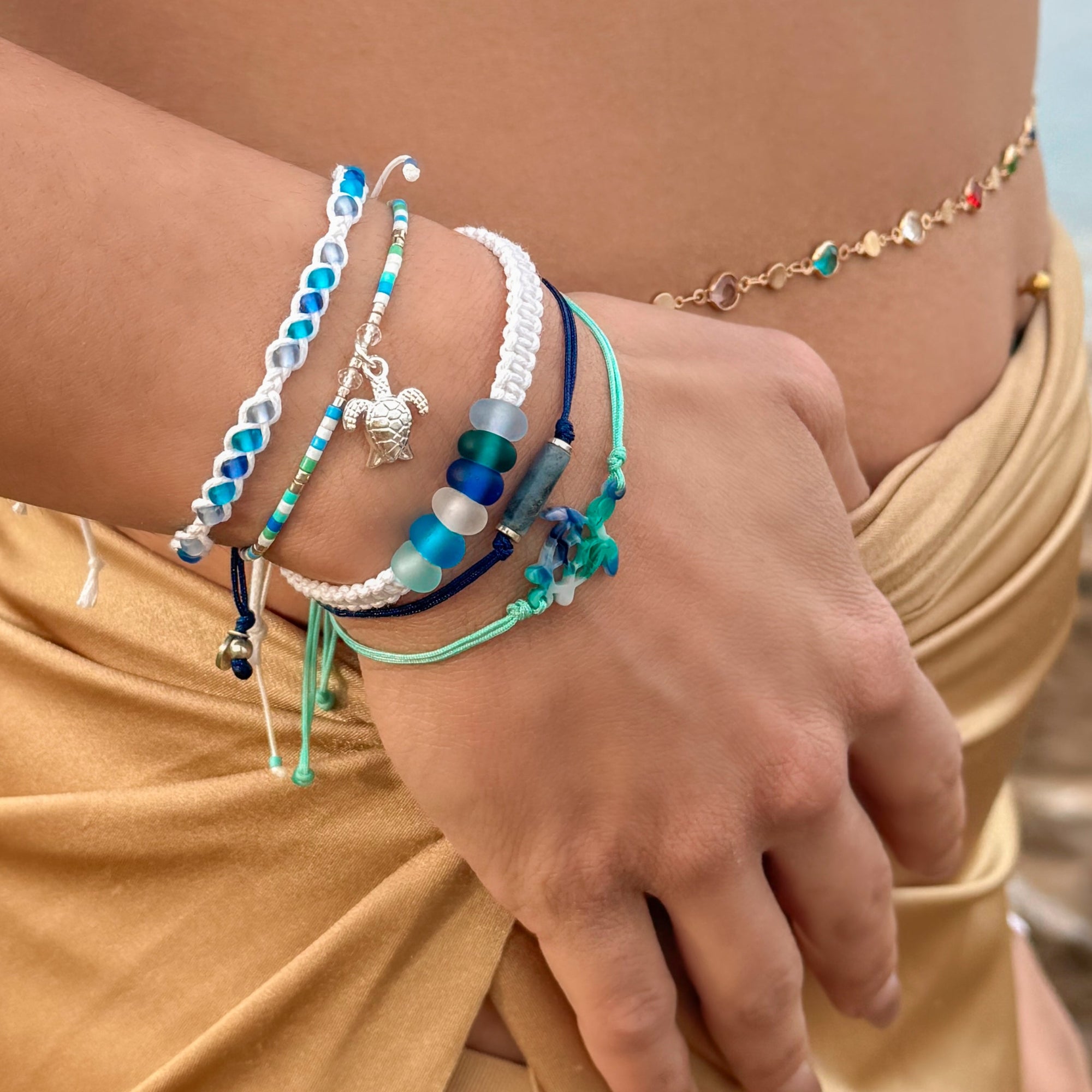 Besties Forever Natural Stone Bracelet Set