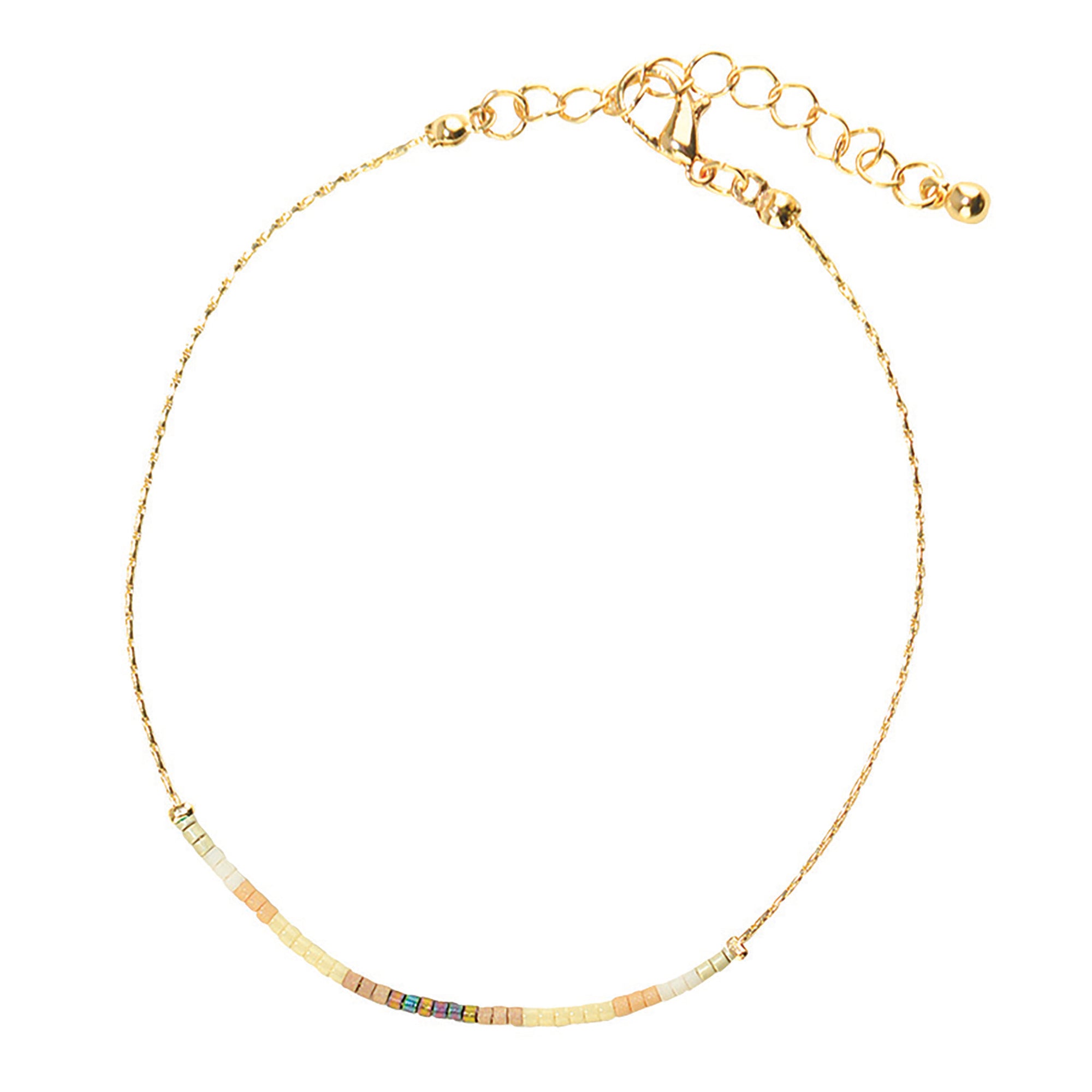 Japanese Seed Bead Gold Anklet - Viva life Jewellery