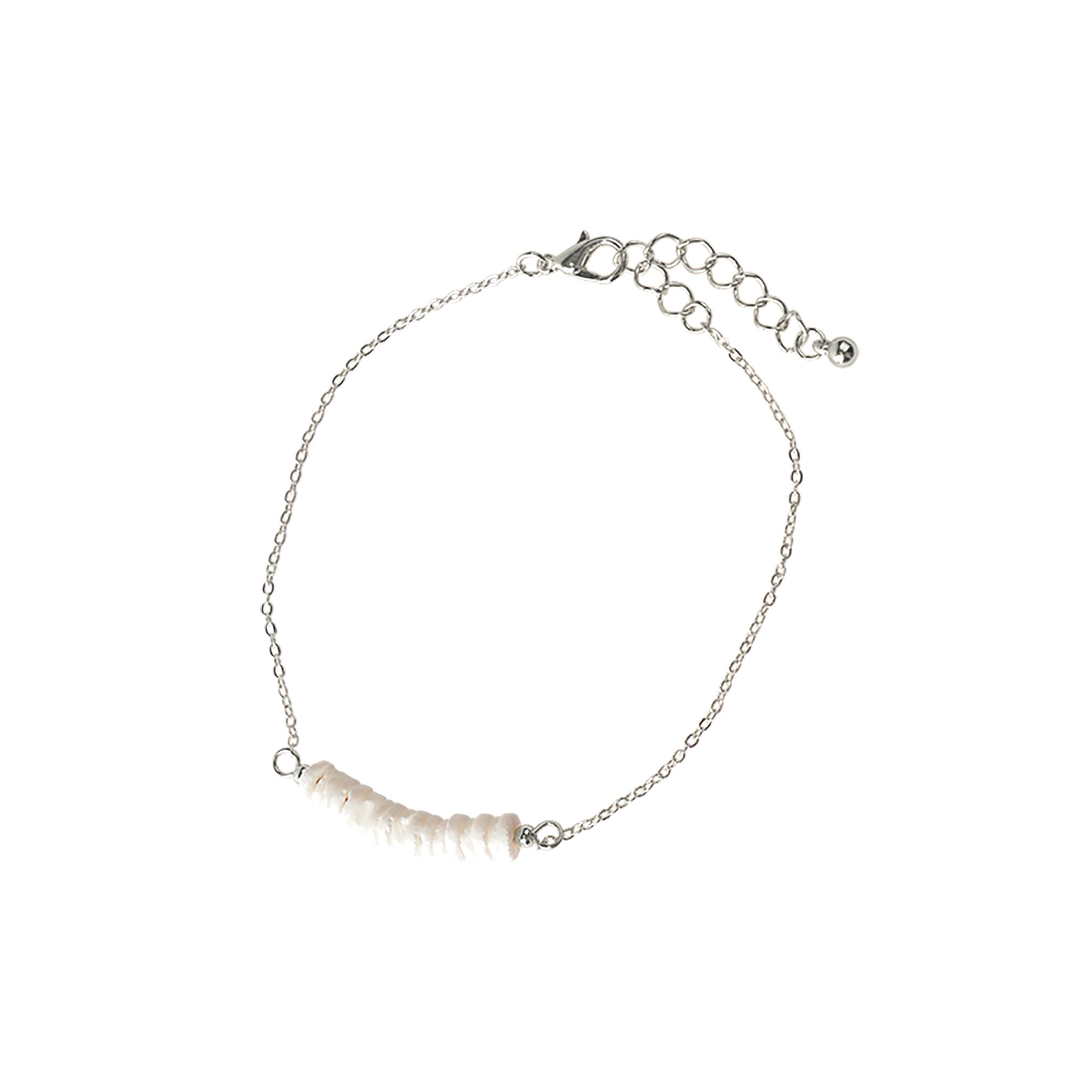 White Clam Shell Chain Anklet - Viva life Jewellery