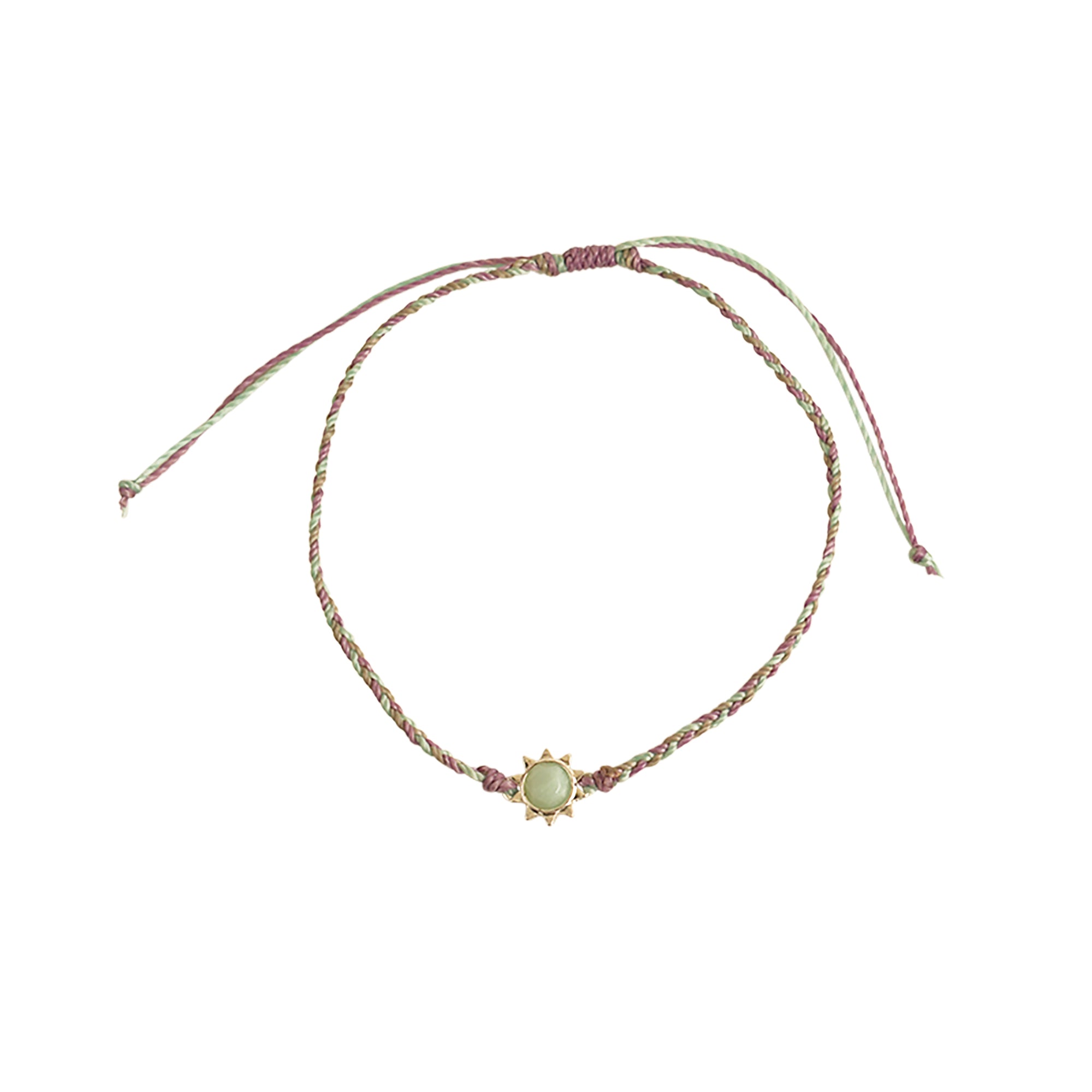 Sun Charm Wax Cord Anklet - Viva life Jewellery