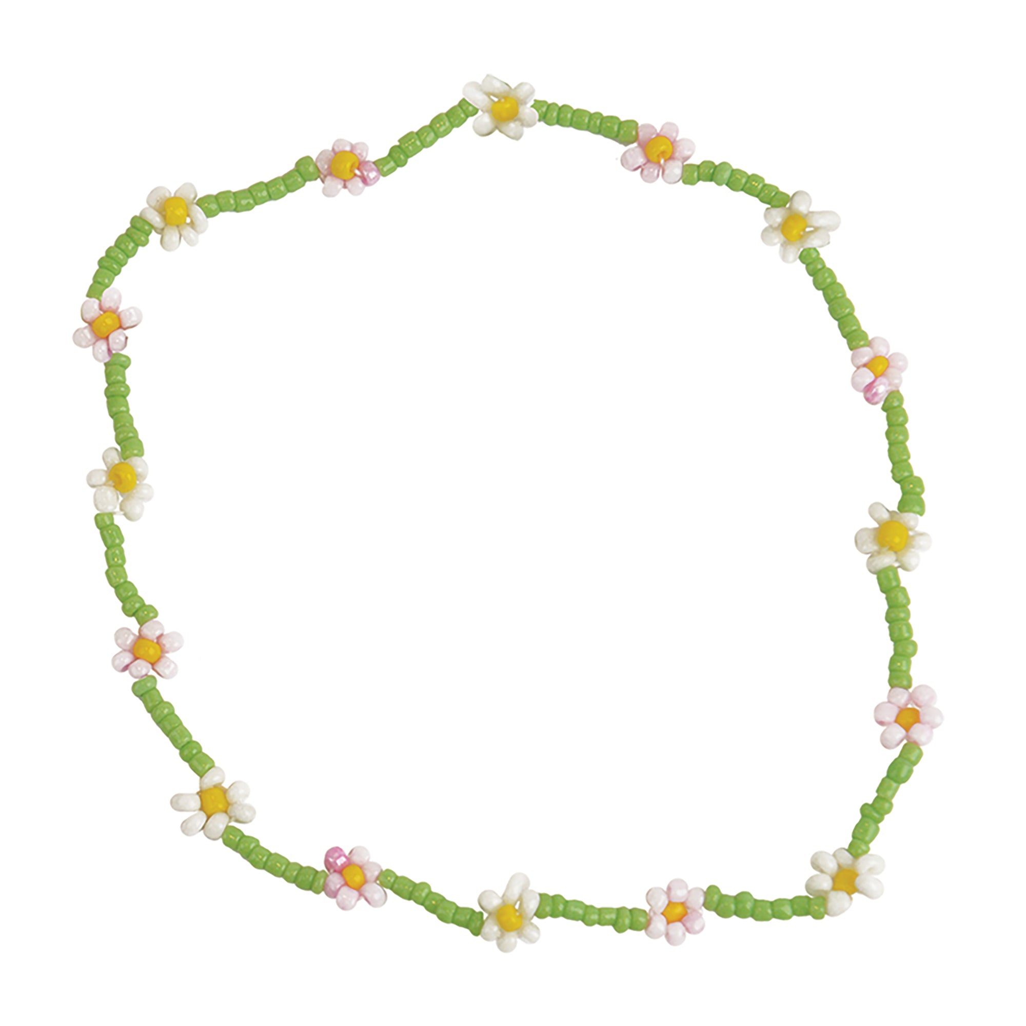 Seed Bead Daisy Stretch Anklet - Viva life Jewellery