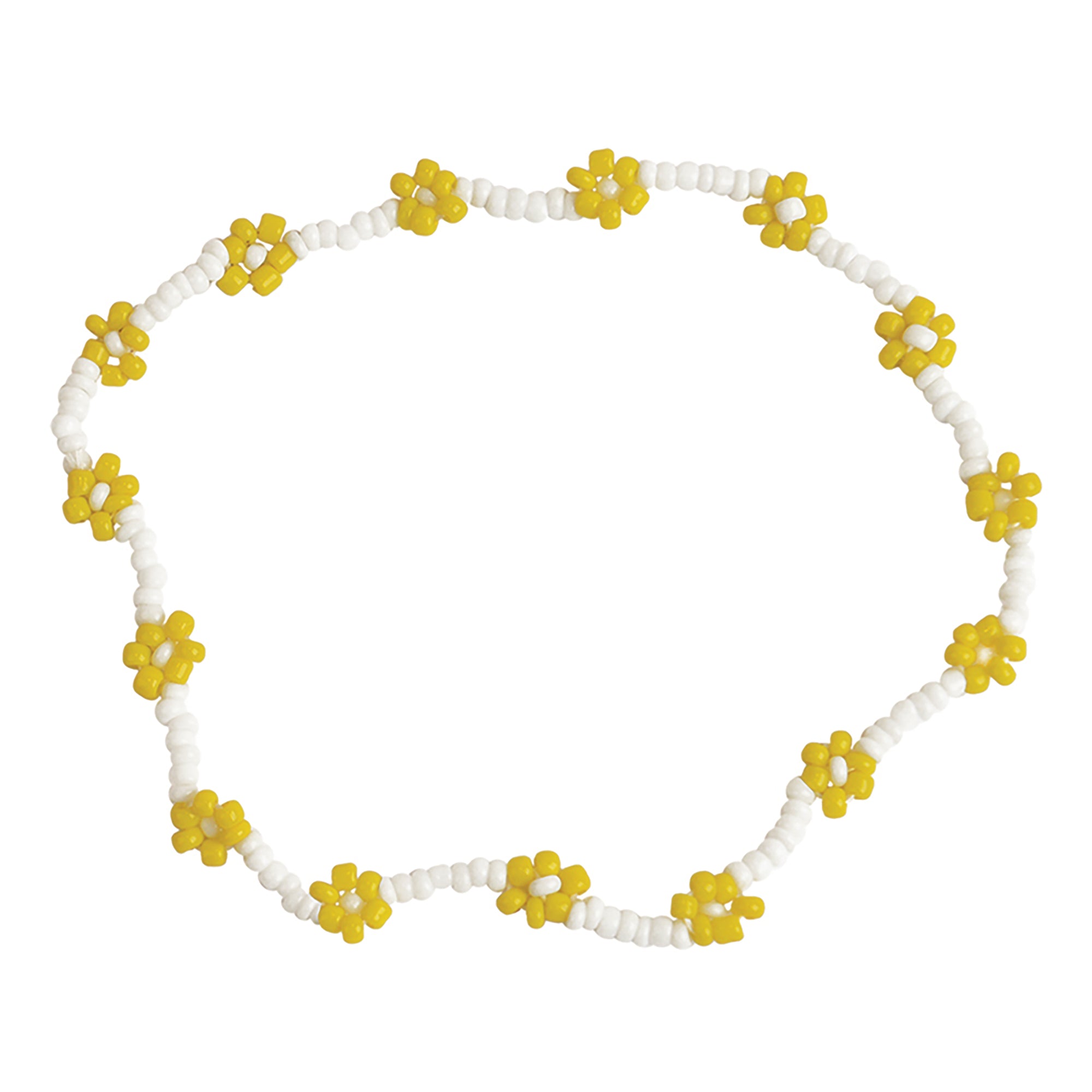 Seed Bead Daisy Stretch Anklet - Viva life Jewellery