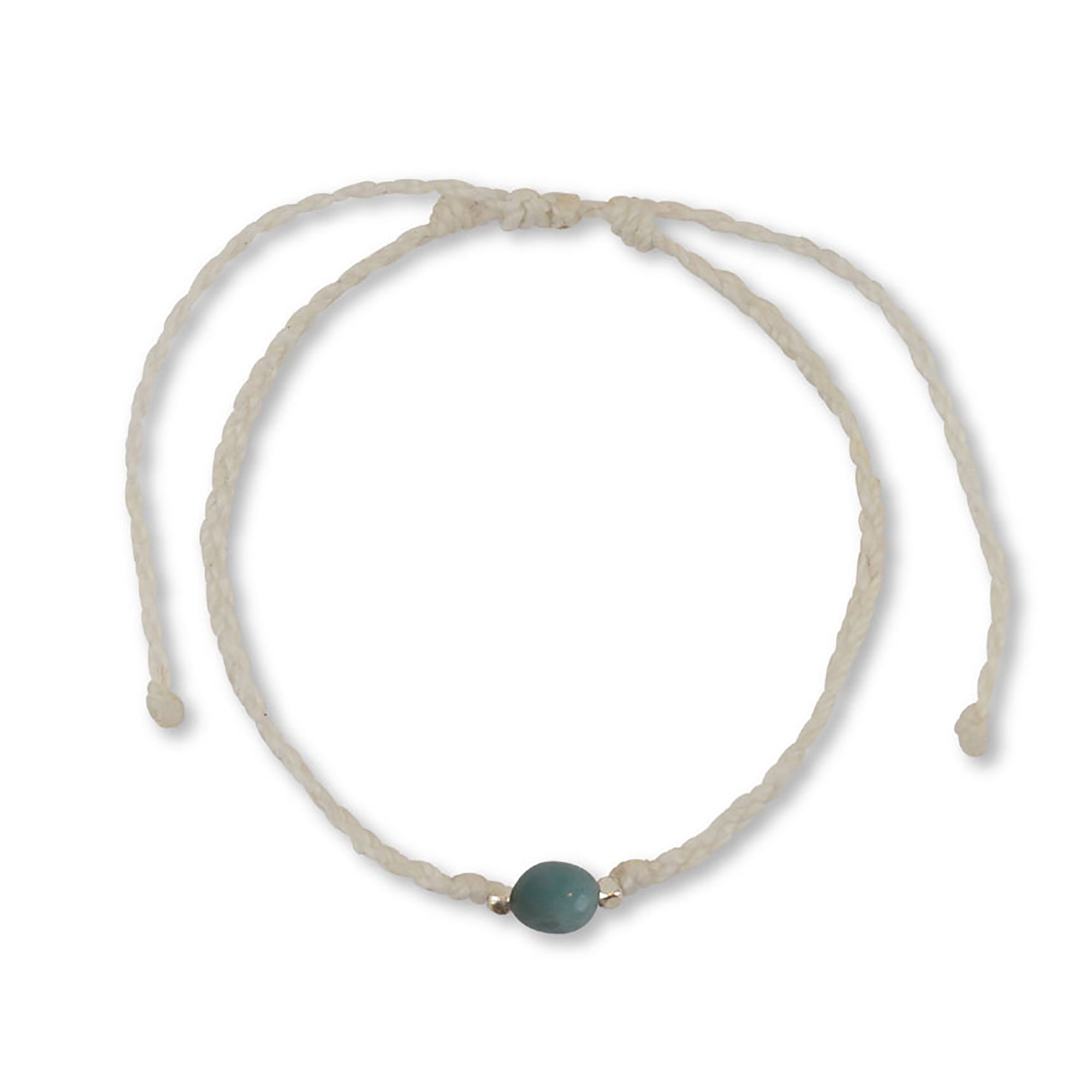 Natural Stone White Wax Cord Bracelet - Viva life Jewellery