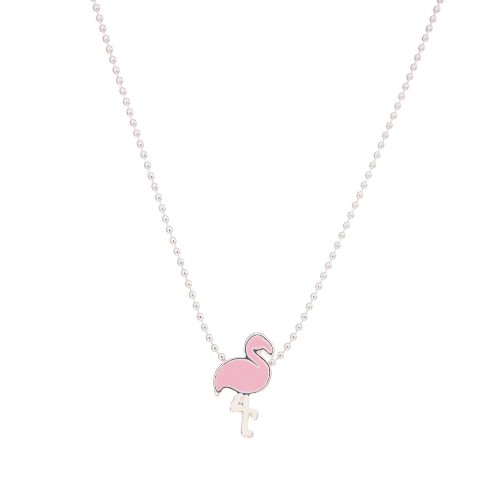 Colorful Enamel Animal Charm Ball Chain Necklace