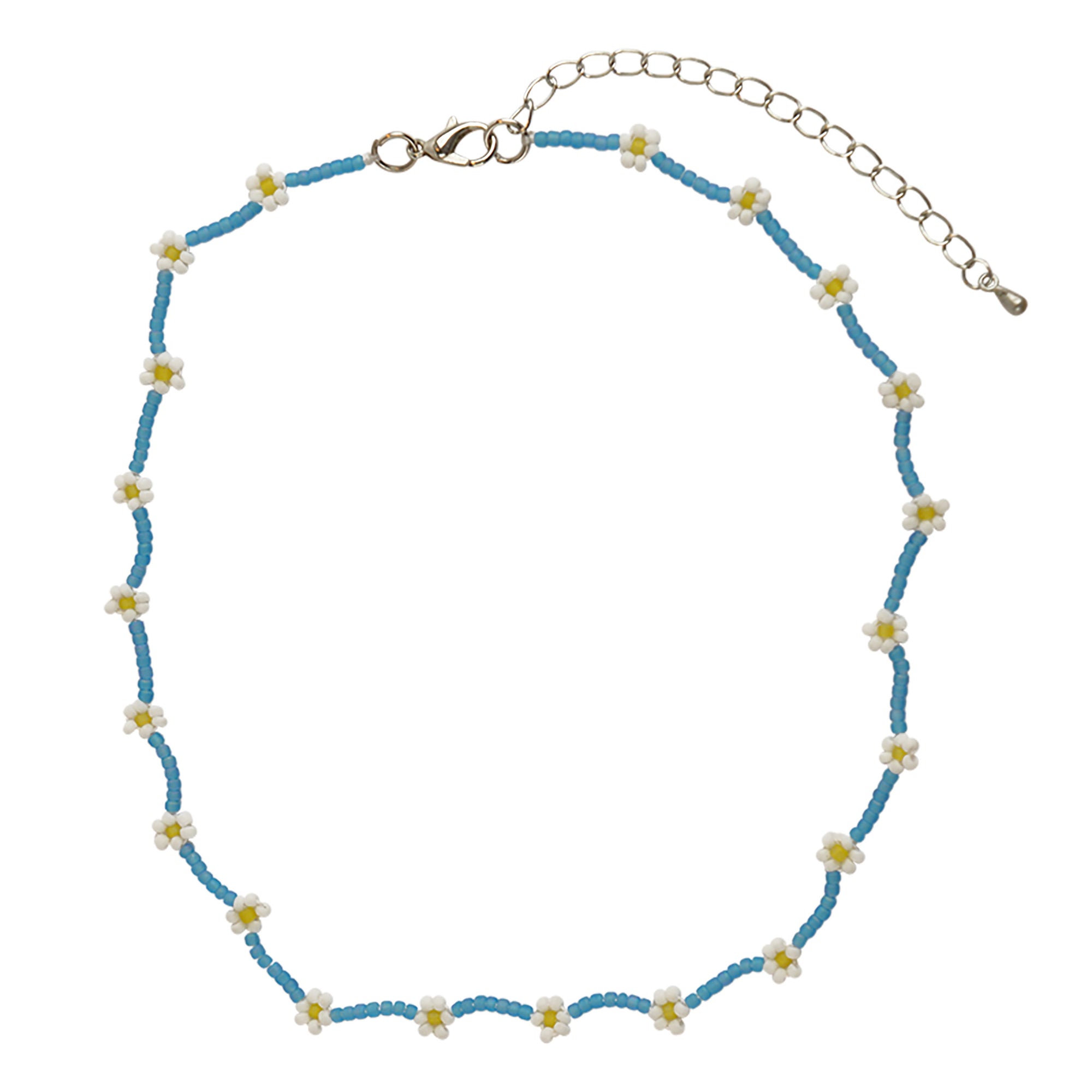 Frosted Seed Bead Daisy Necklace - Viva life Jewellery