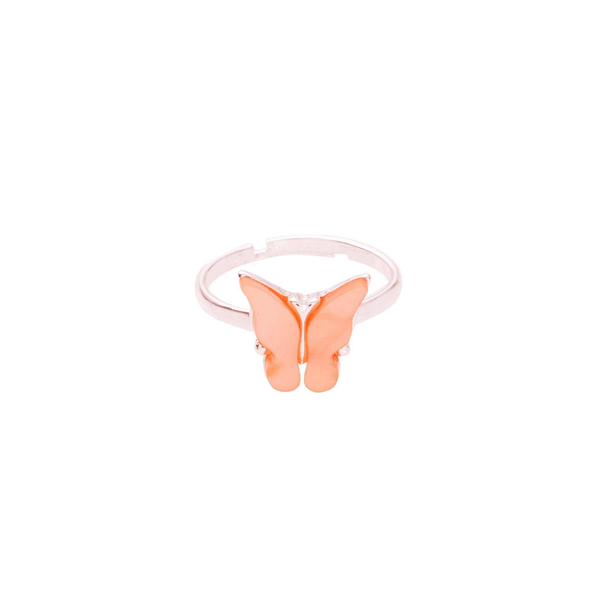 Colorful Acrylic Butterfly Adjustable Ring