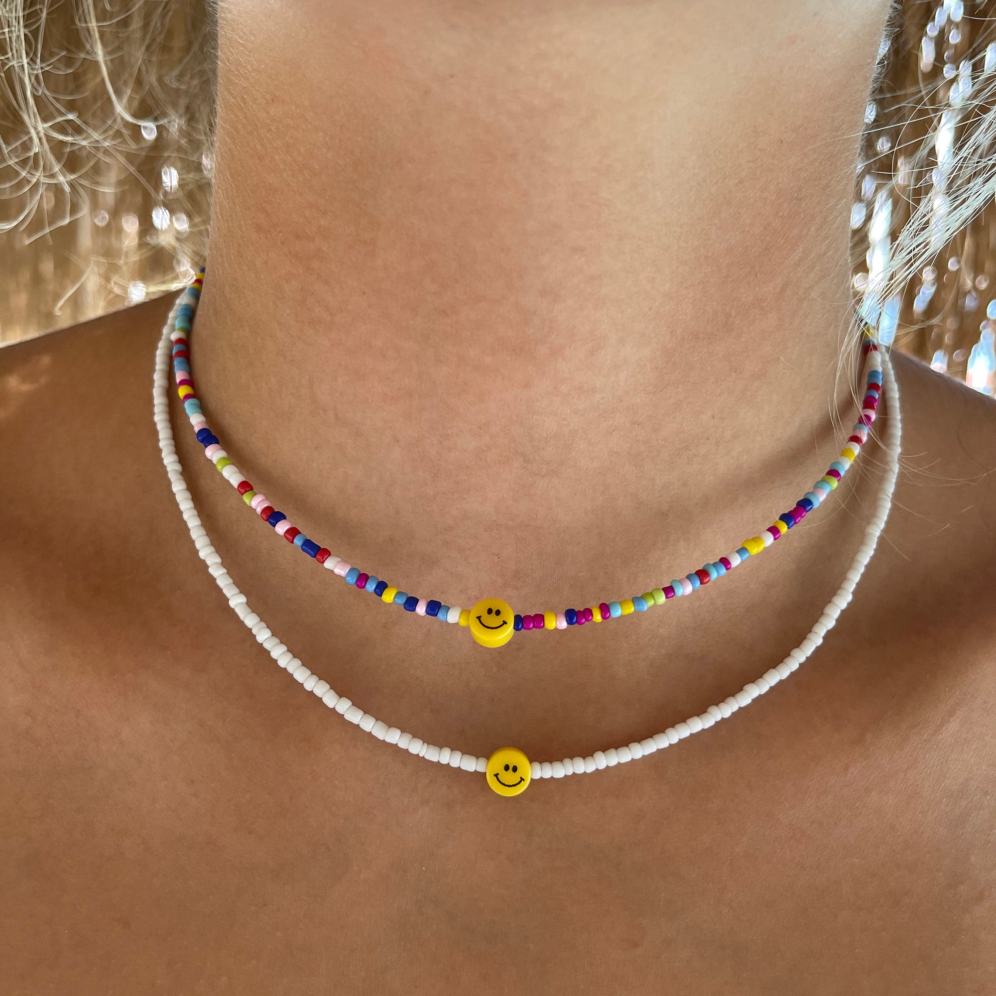 Seed Bead Smile Necklace - Viva life Jewellery