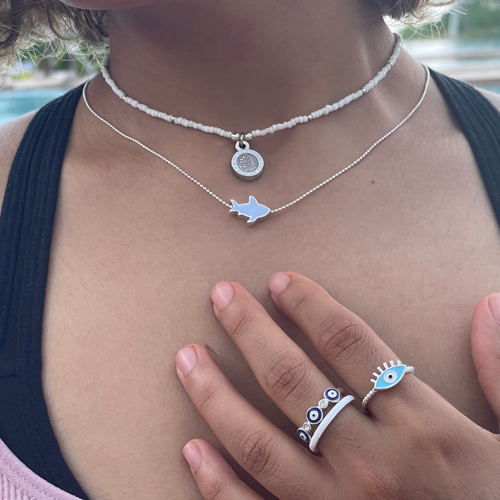 Colorful Enamel Animal Charm Ball Chain Necklace