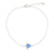 Silver Blue Cats Eye Turtle Anklet