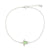 Silver Green Cats Eye Turtle Anklet