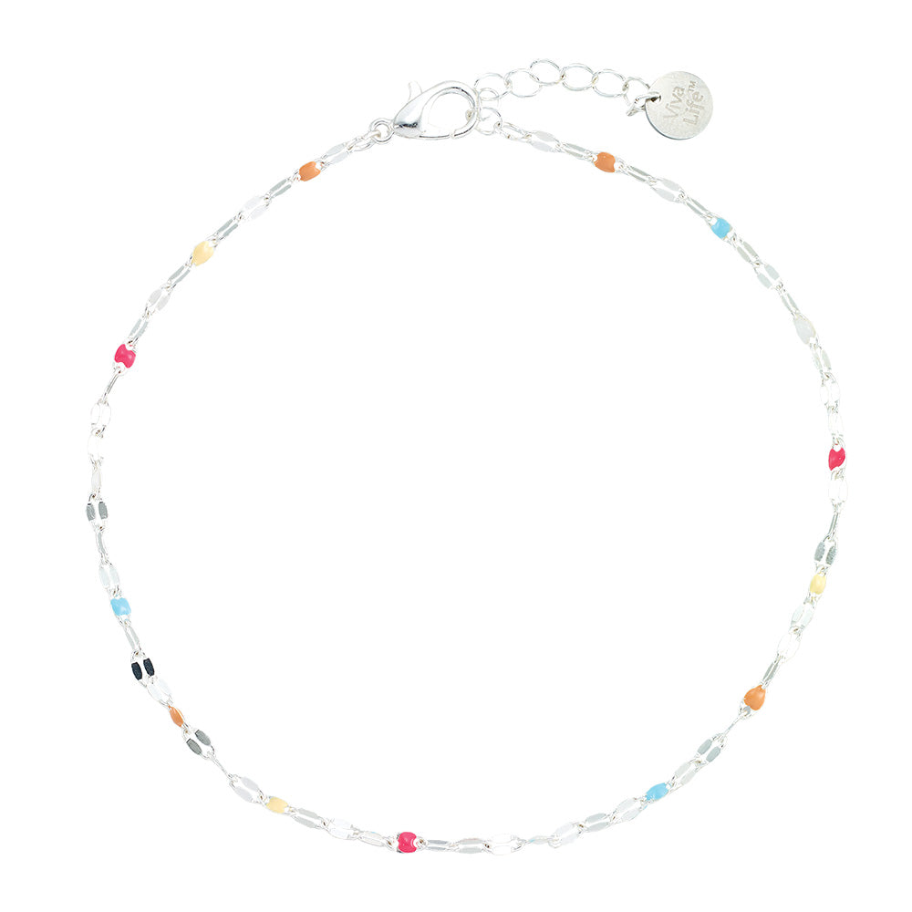 Dainty Enamel Metal Anklet