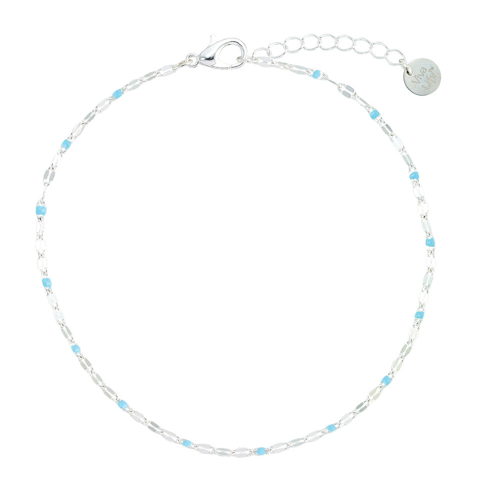 Dainty Enamel Metal Anklet