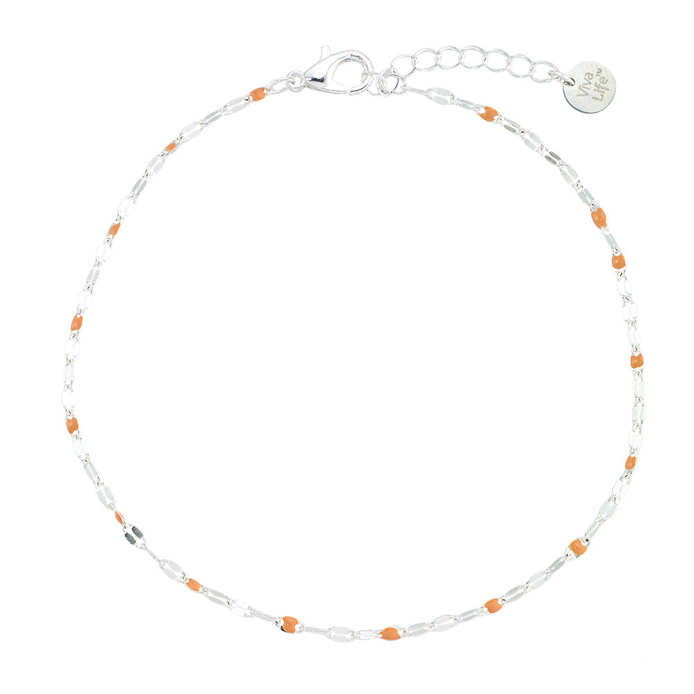 Dainty Enamel Metal Anklet