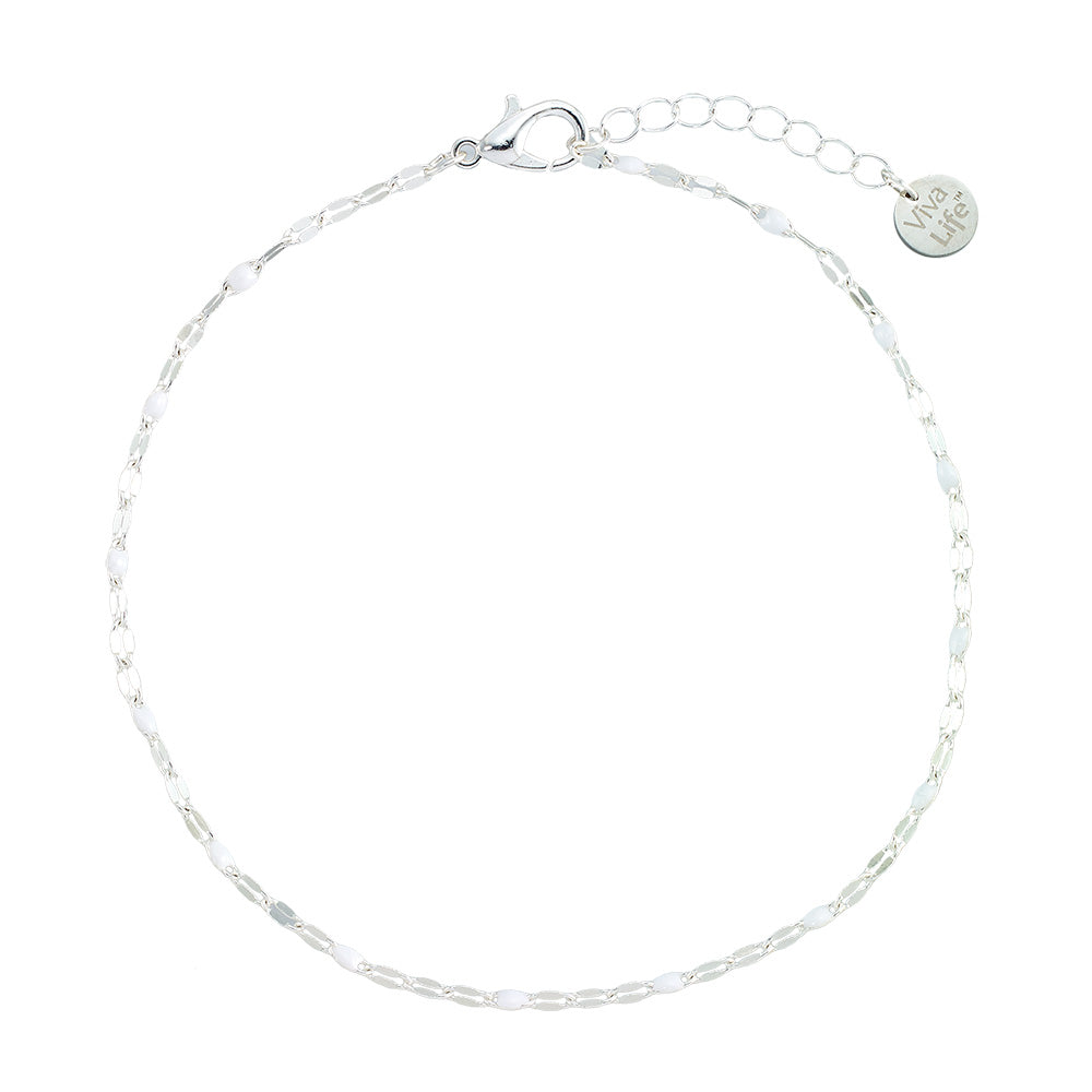 Dainty Enamel Metal Anklet