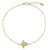 Gold Green Cats Eye Turtle Anklet