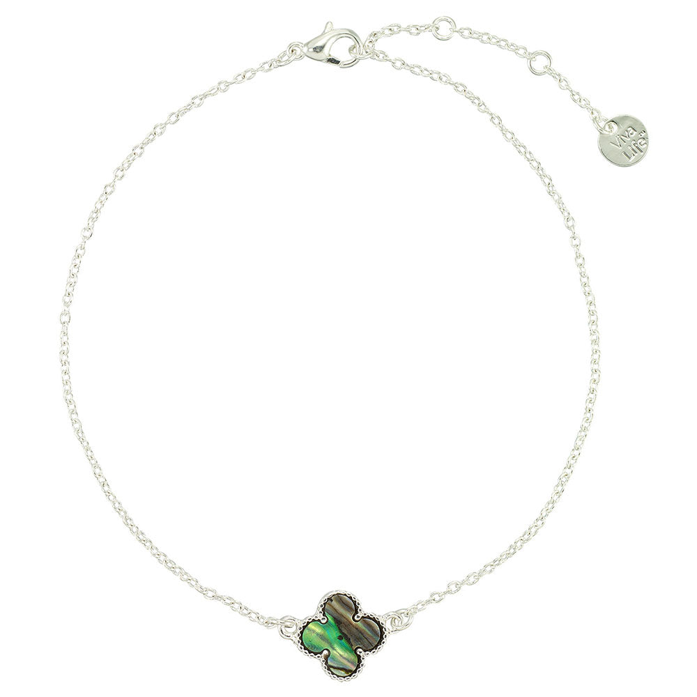 Blue Abalone Clover Anklet