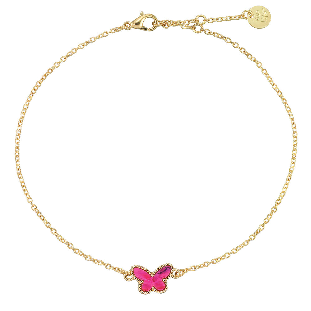 Abalone Butterfly Anklet