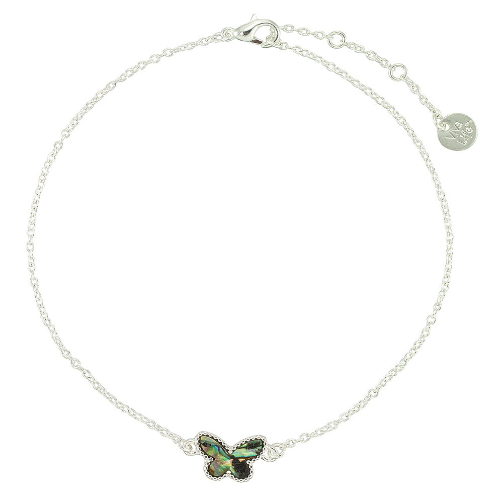 Abalone Butterfly Anklet