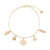 Wave/Sun/Shell Charm Anklet