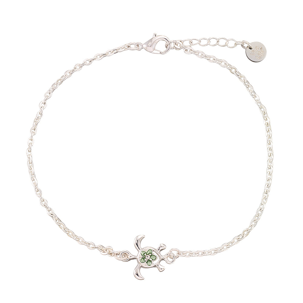 "Give Back" Turtle Hibiscus Anklet