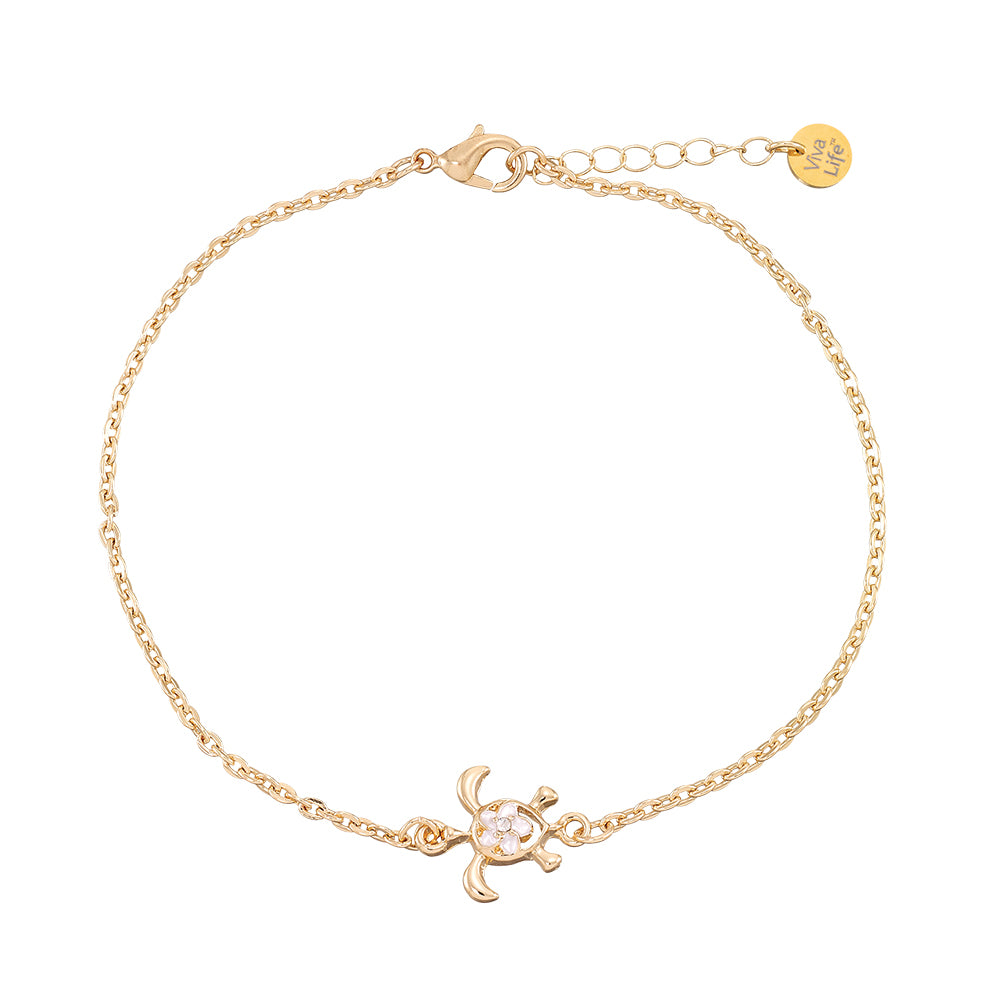 &quot;Give Back&quot; Turtle Hibiscus Anklet