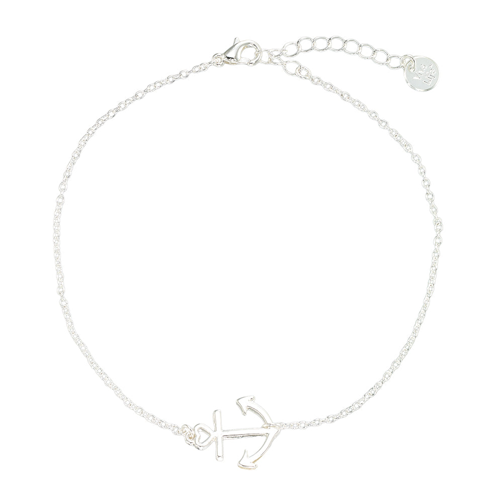 Anchor Heart Anklet
