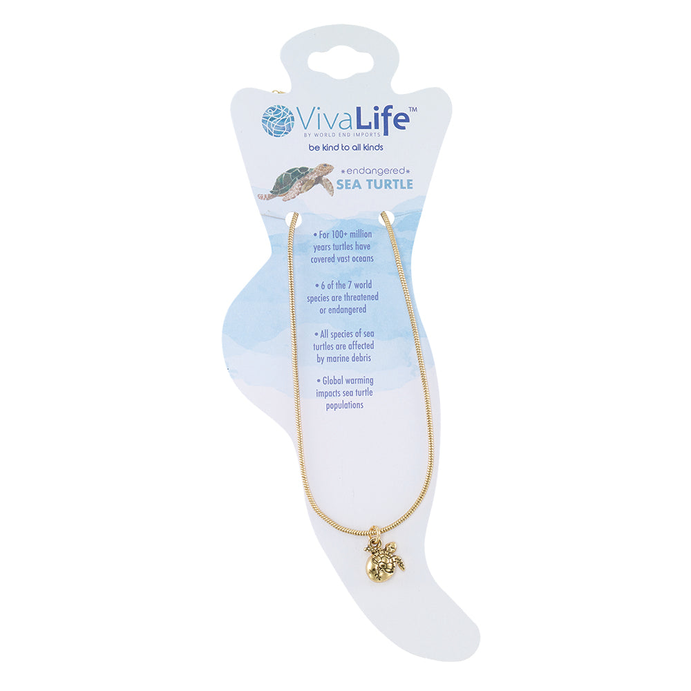 &quot;Give Back&quot; Hatching Sea Turtle Anklet
