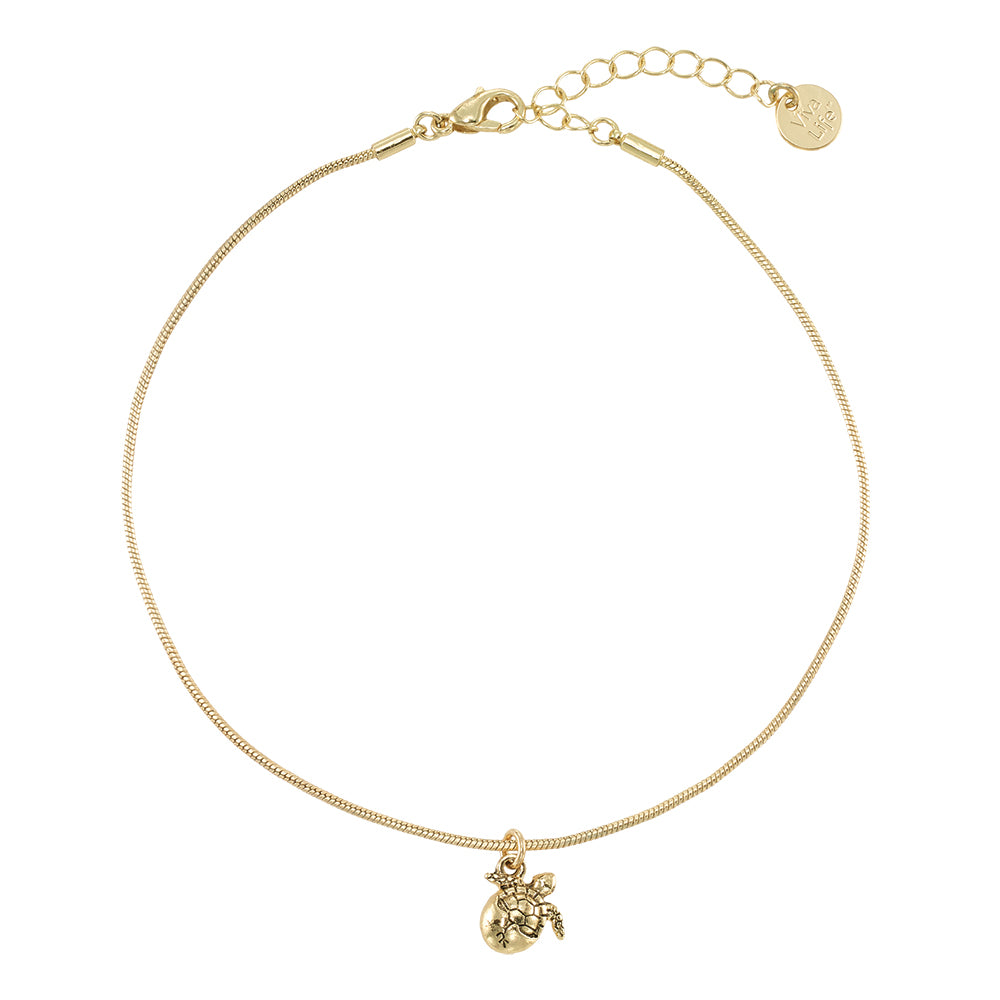 &quot;Give Back&quot; Hatching Sea Turtle Anklet