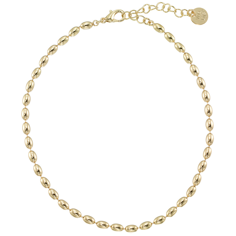 Metal Rice Bead Anklet
