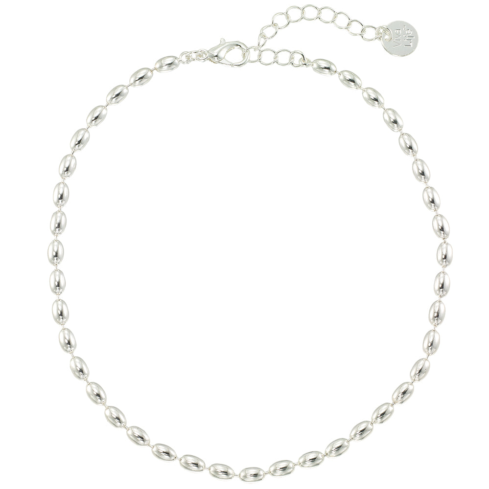 Metal Rice Bead Anklet