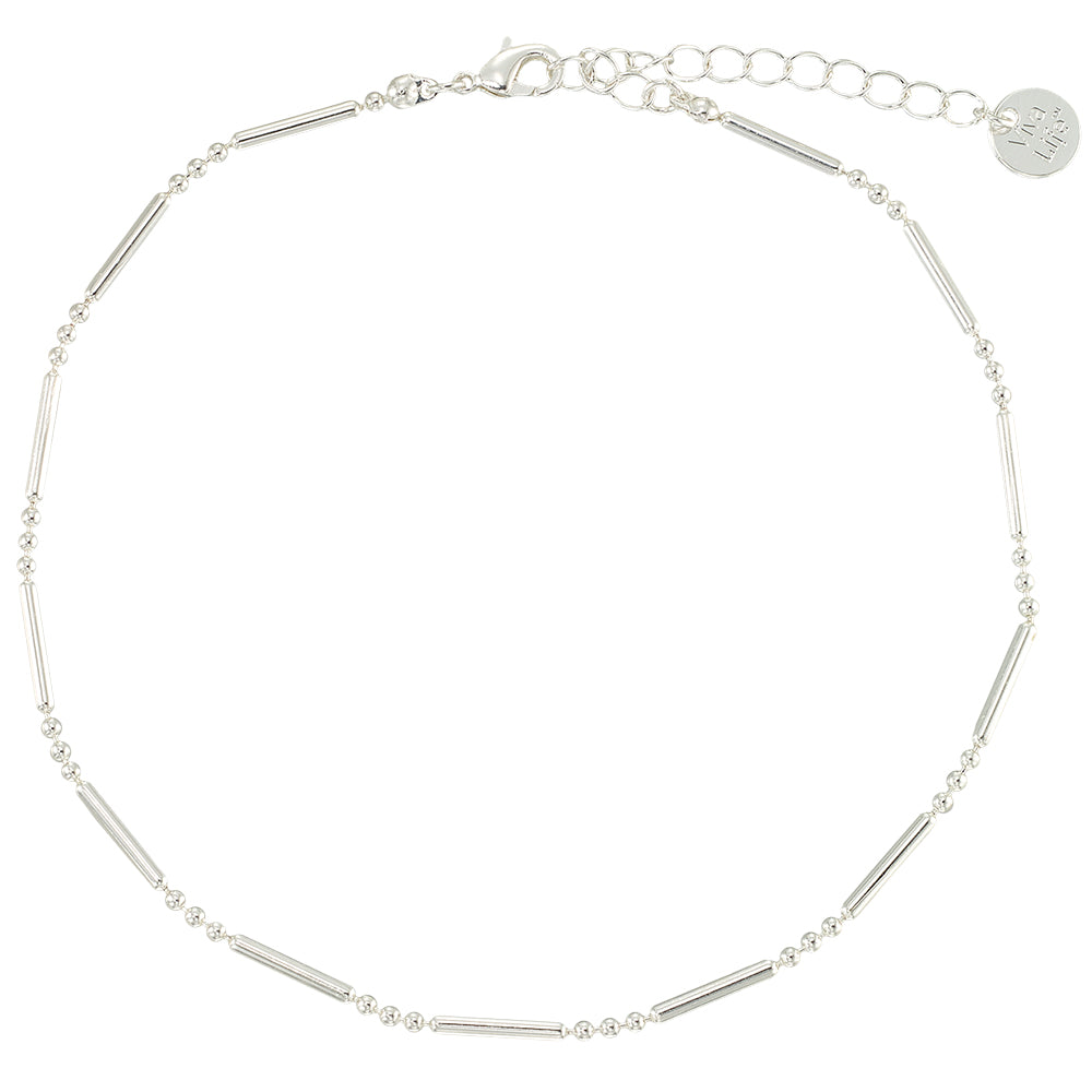 Metal Tube Bead Chain Anklet
