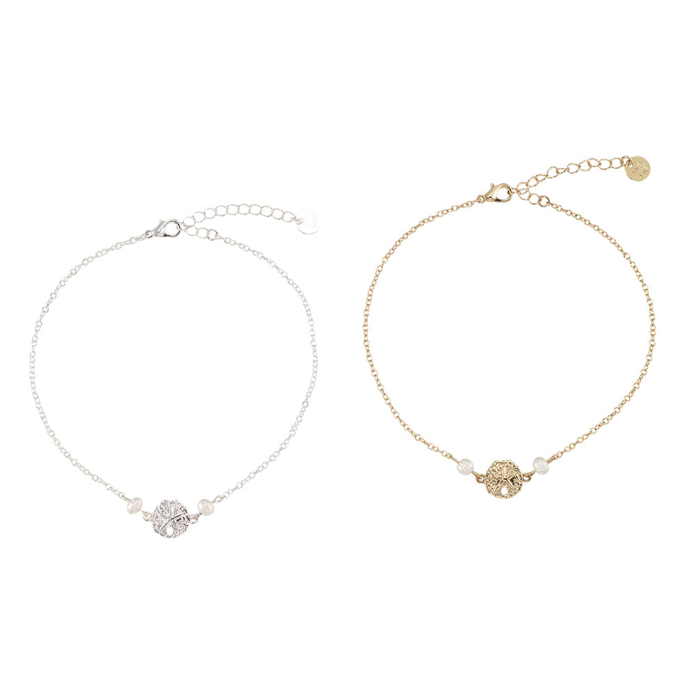 Hibiscus Flower & Freshwater Pearl Anklet