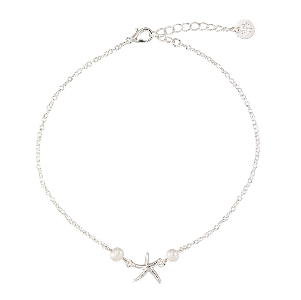 Starfish & Freshwater Pearl Anklet