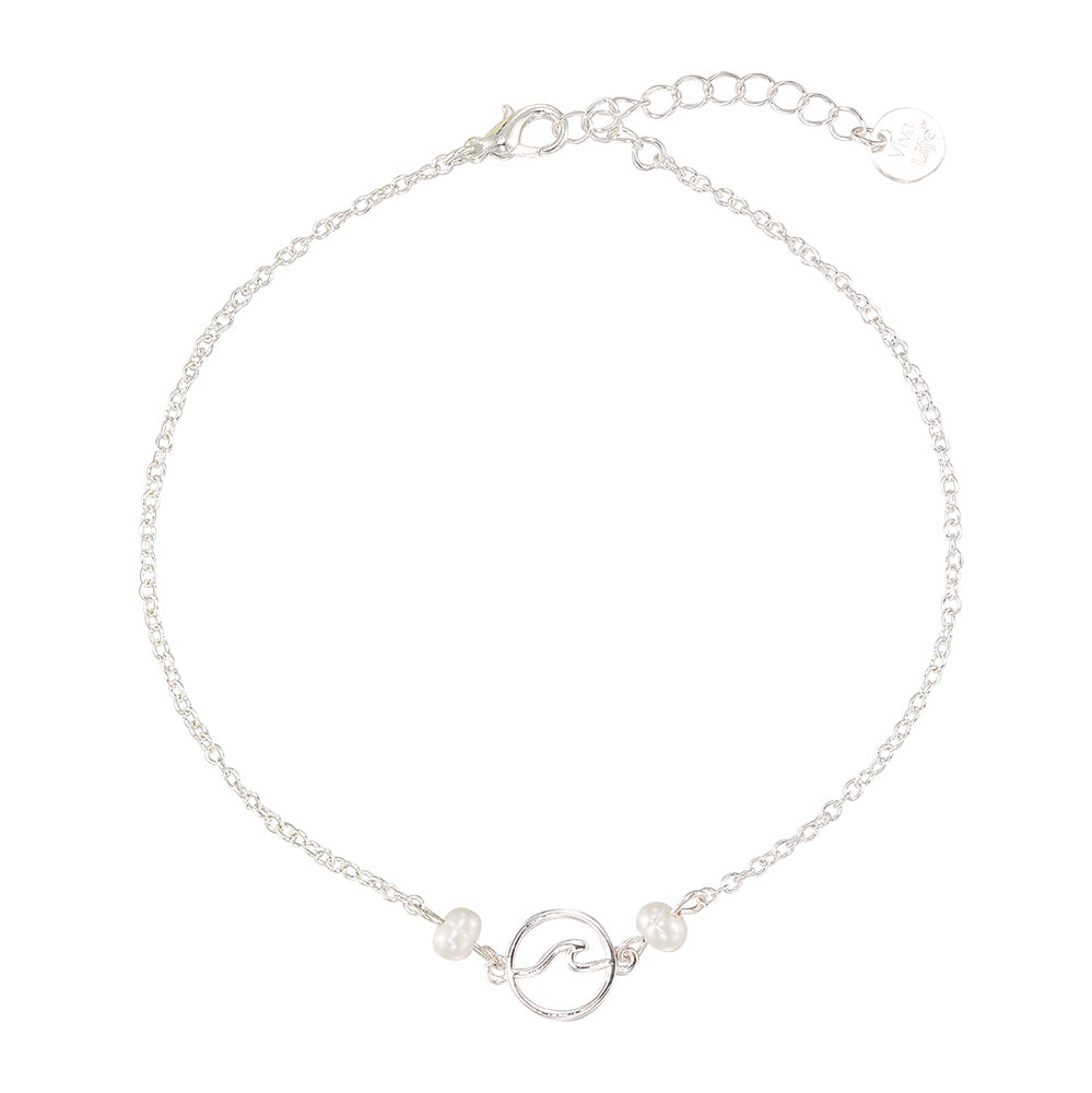 Wave & Freshwater Pearl Anklet