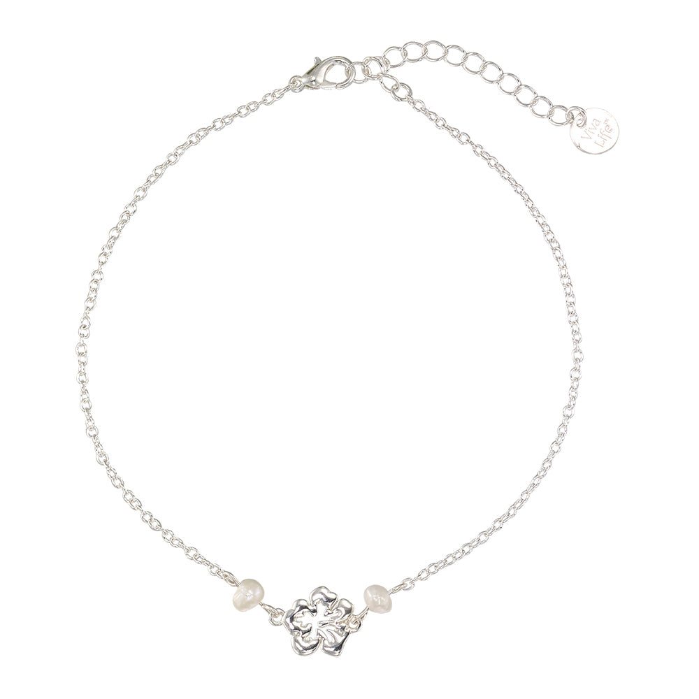 Palm Tree & Freshwater Pearl Anklet