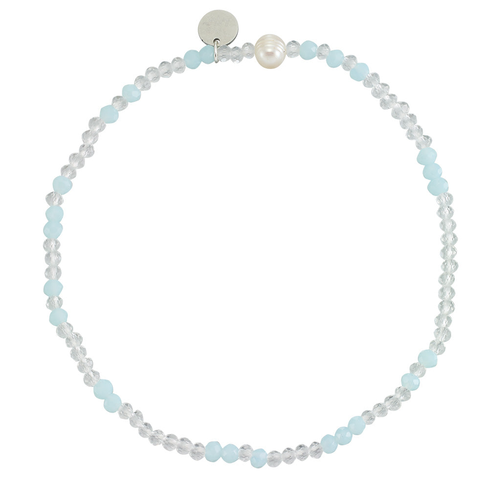 Pastel Glass Crystal Anklet