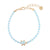 "Give Back" Enamel Turtle Glass Crystal Anklet