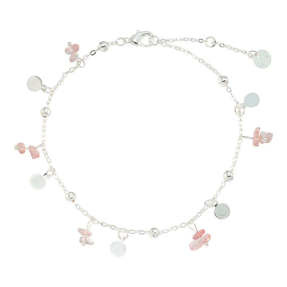 Stone Metal Disc Anklet