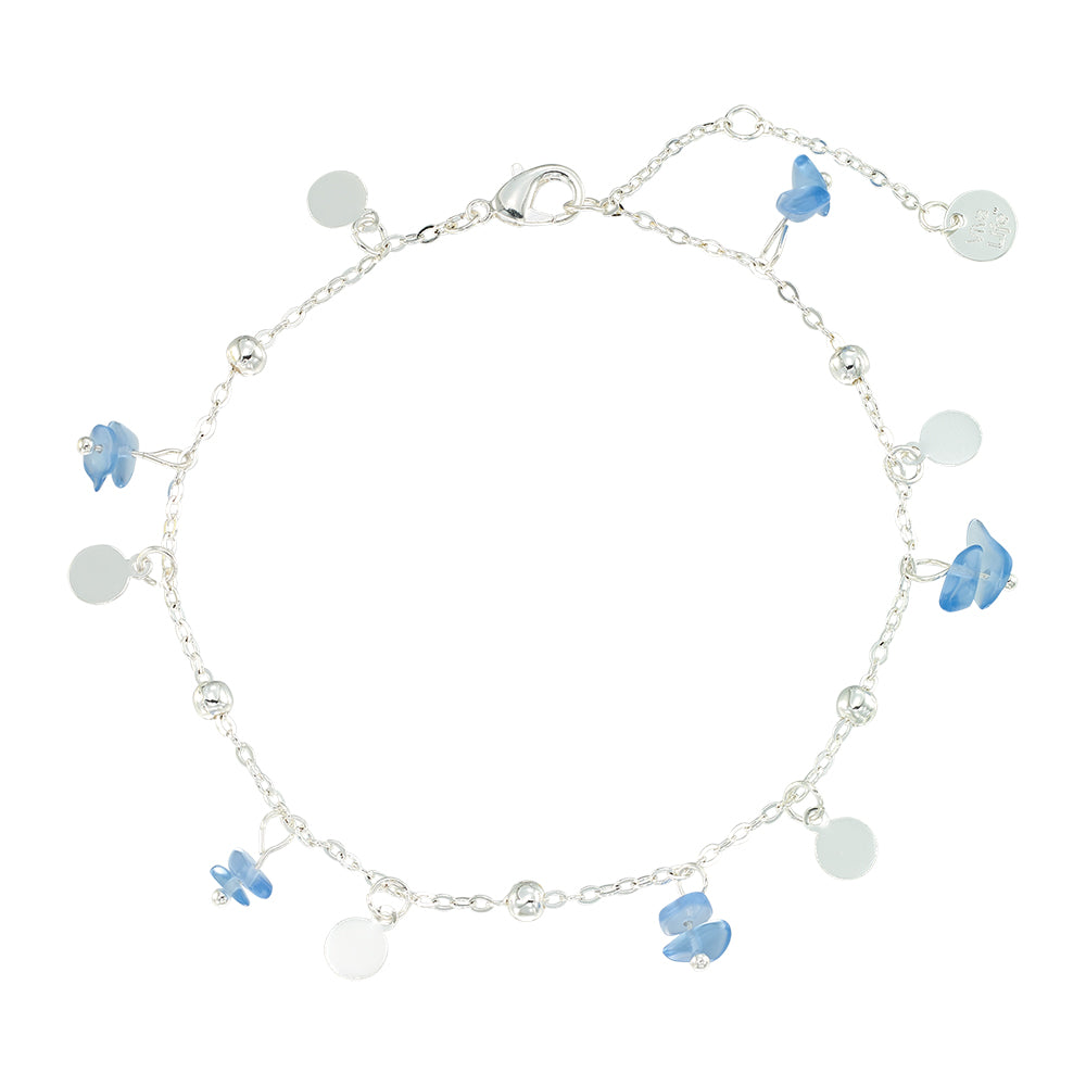 Stone Metal Disc Anklet