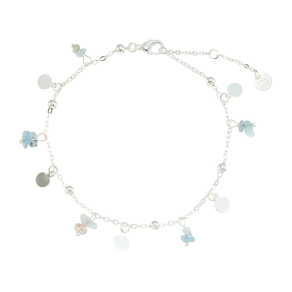 Stone Metal Disc Anklet