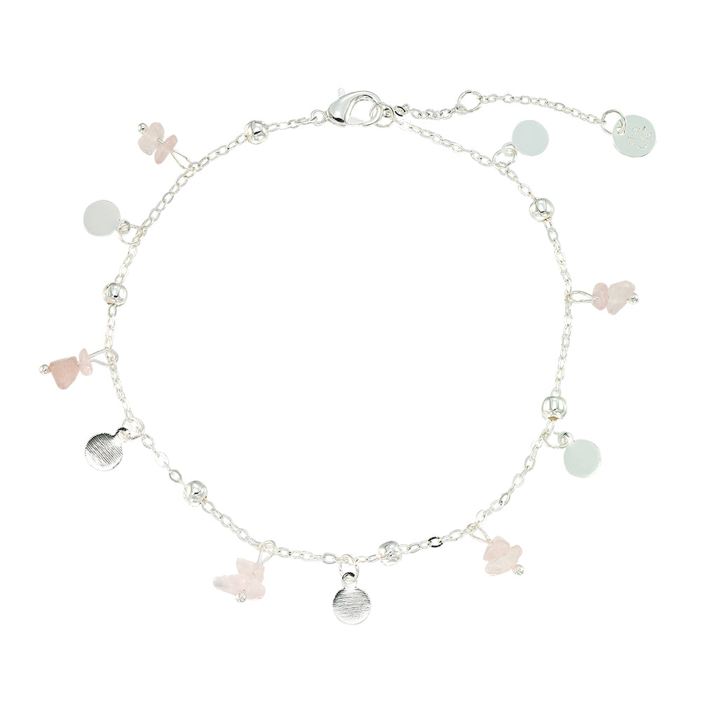 Stone Metal Disc Anklet